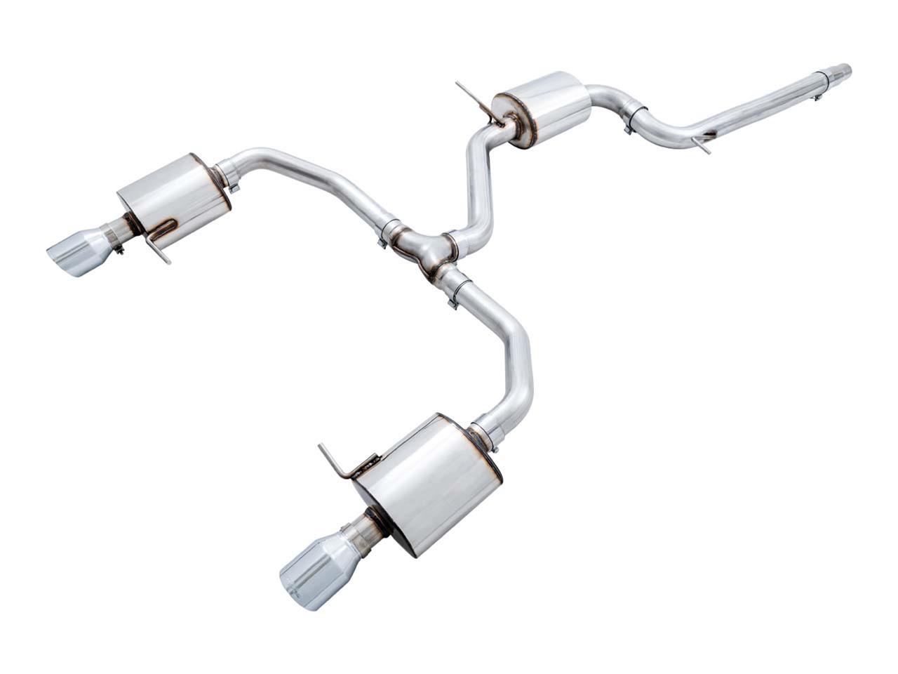 AWE Tuning 18-21 Volkswagen Jetta GLI Mk7 Touring Exhaust - Chrome Silver Tips (Fits High-Flow DP) thumbnail 7
