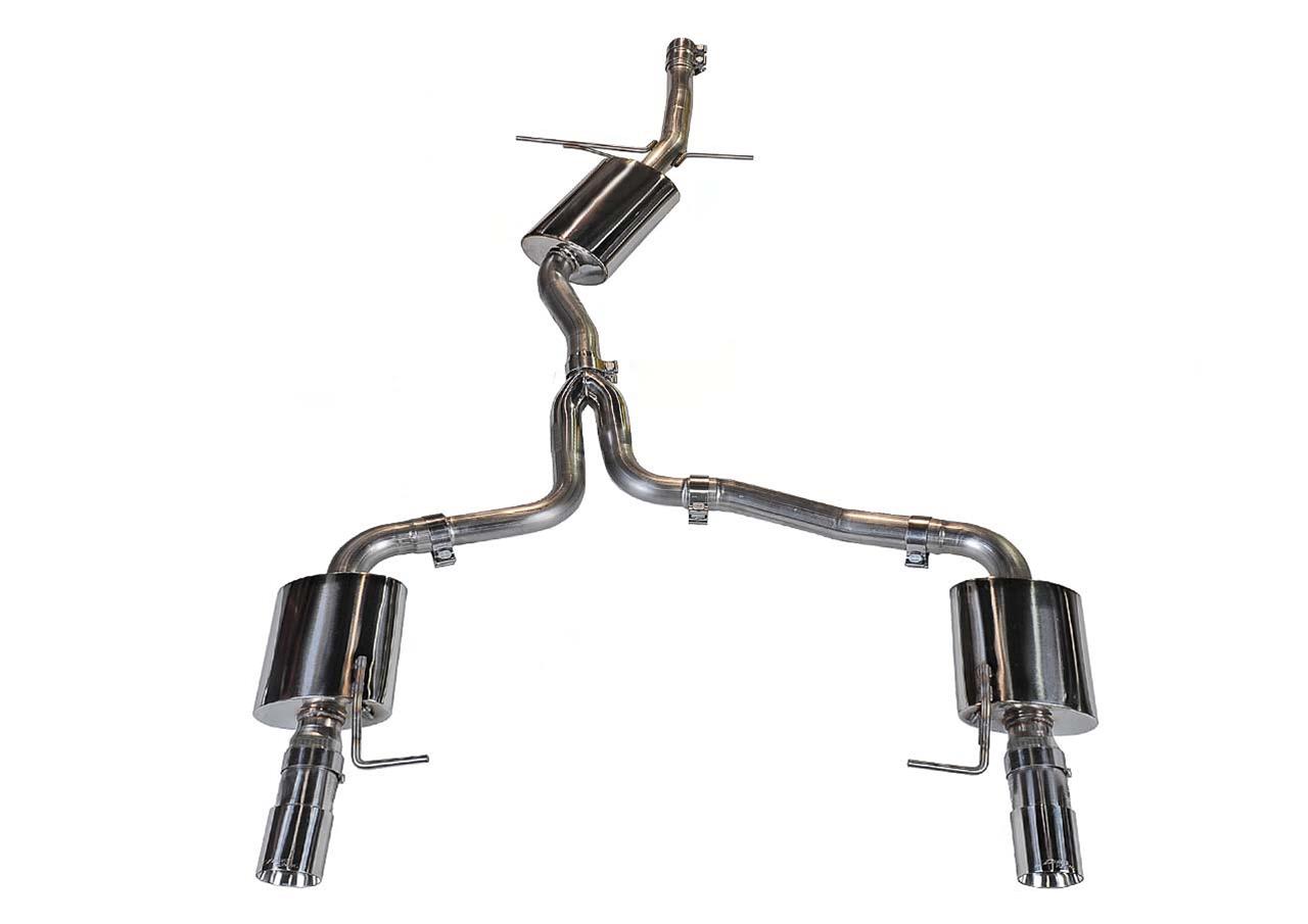 AWE Tuning Audi B8 A4 Touring Edition Exhaust - Dual Outlet Polished Silver Tips thumbnail 2