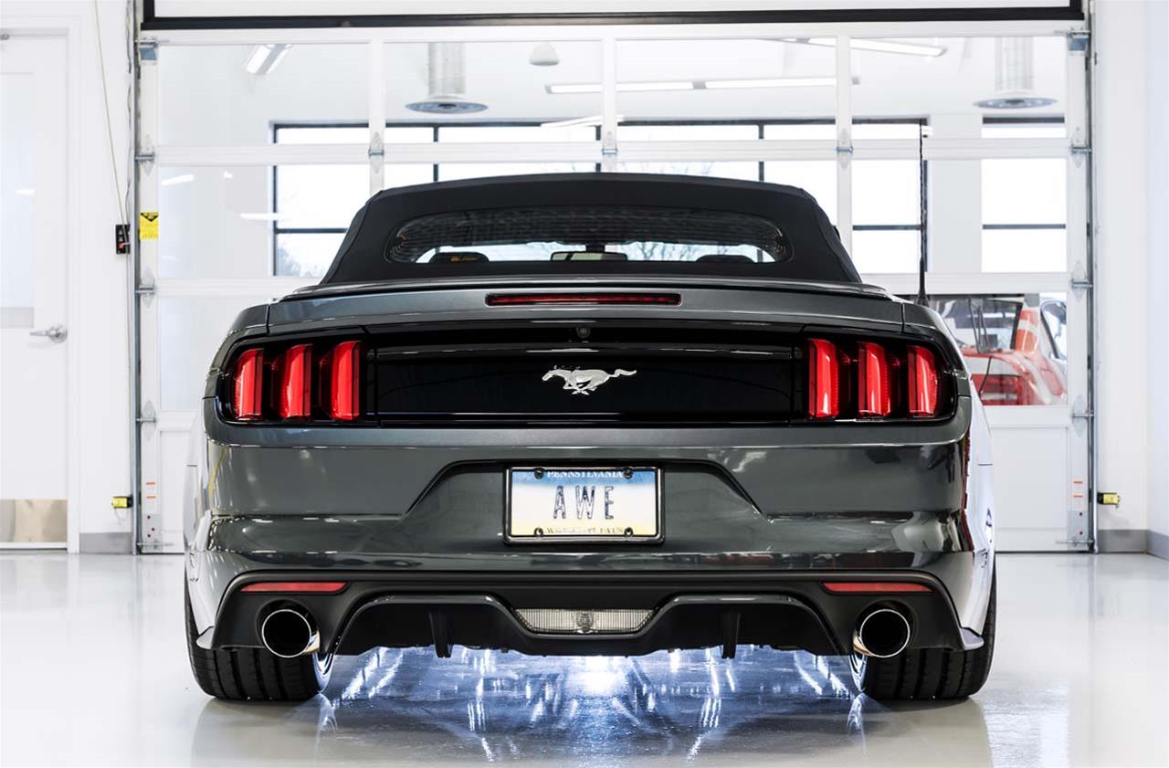 AWE Tuning S550 Mustang EcoBoost Axle-Back Exhaust - Touring Edition (Chrome Silver Tips) thumbnail 3
