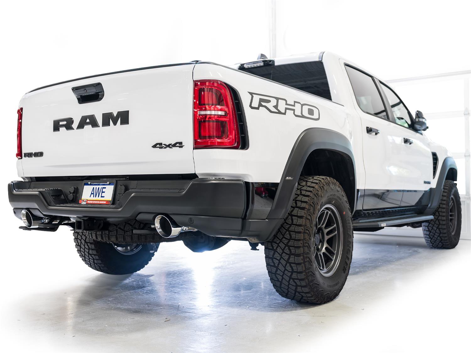 AWE Tuning 2025+ RAM 1500 RHO 3.0 I6 TT 0FG Dual Rear Exit Cat-Back Exhaust - Chrome Silver Tips thumbnail 7