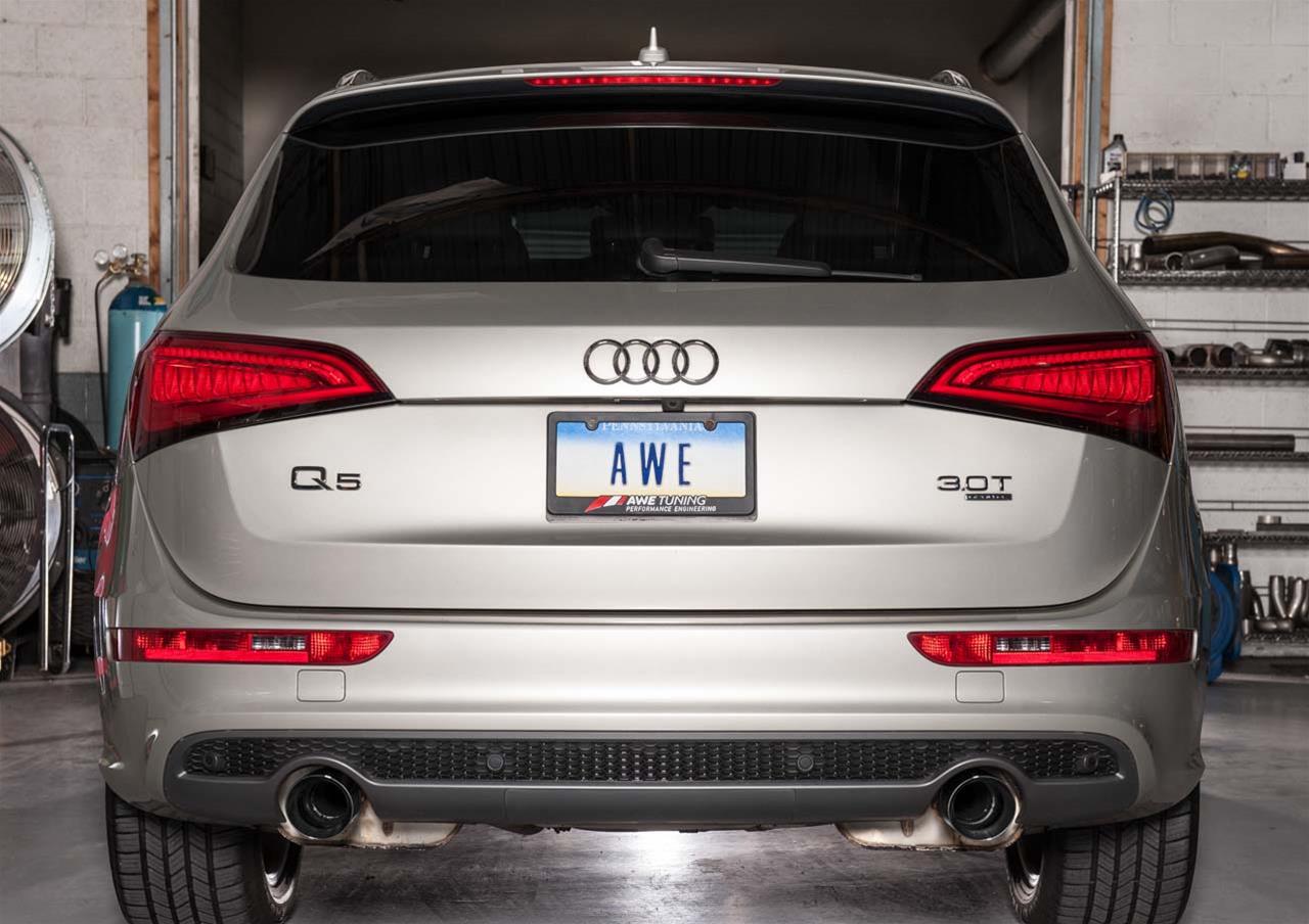 AWE Tuning Audi 8R Q5 3.0T Touring Edition Exhaust Dual Outlet Diamond Black Tips thumbnail 4