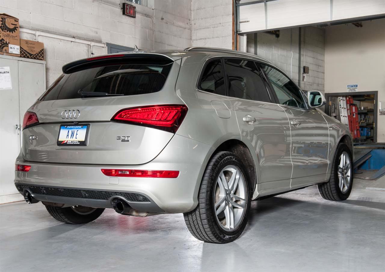 AWE Tuning Audi 8R Q5 3.0T Touring Edition Exhaust Dual Outlet Diamond Black Tips thumbnail 3