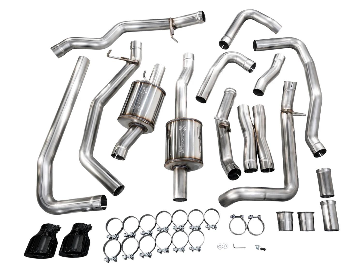 AWE Tuning 2025+ RAM 1500 RHO 3.0 I6 TT 0FG Dual Rear Exit Cat-Back Exhaust - Diamond Black Tips thumbnail 6