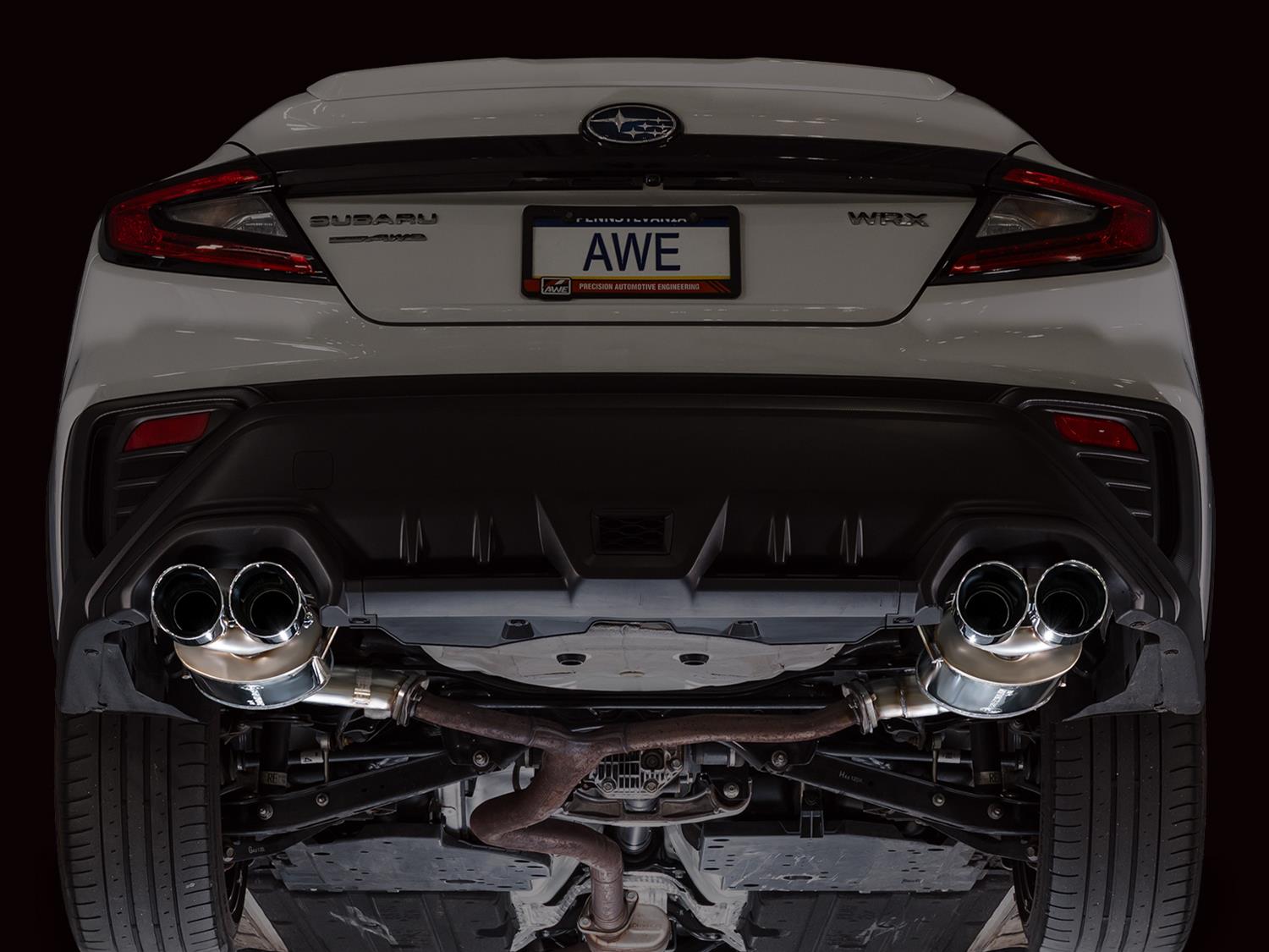 AWE Tuning 22-25 Subaru VB WRX Touring Edition Axle-Back Exhaust - Chrome Silver Tips thumbnail 5