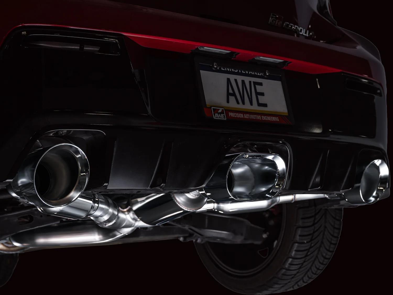 AWE Tuning 23-24 Toyota GR Corolla Touring Edition Cat-Back Exhaust - Chrome Silver Tips thumbnail 8