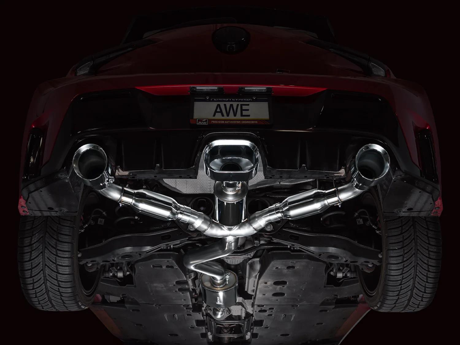 AWE Tuning 23-24 Toyota GR Corolla Touring Edition Cat-Back Exhaust - Chrome Silver Tips thumbnail 5