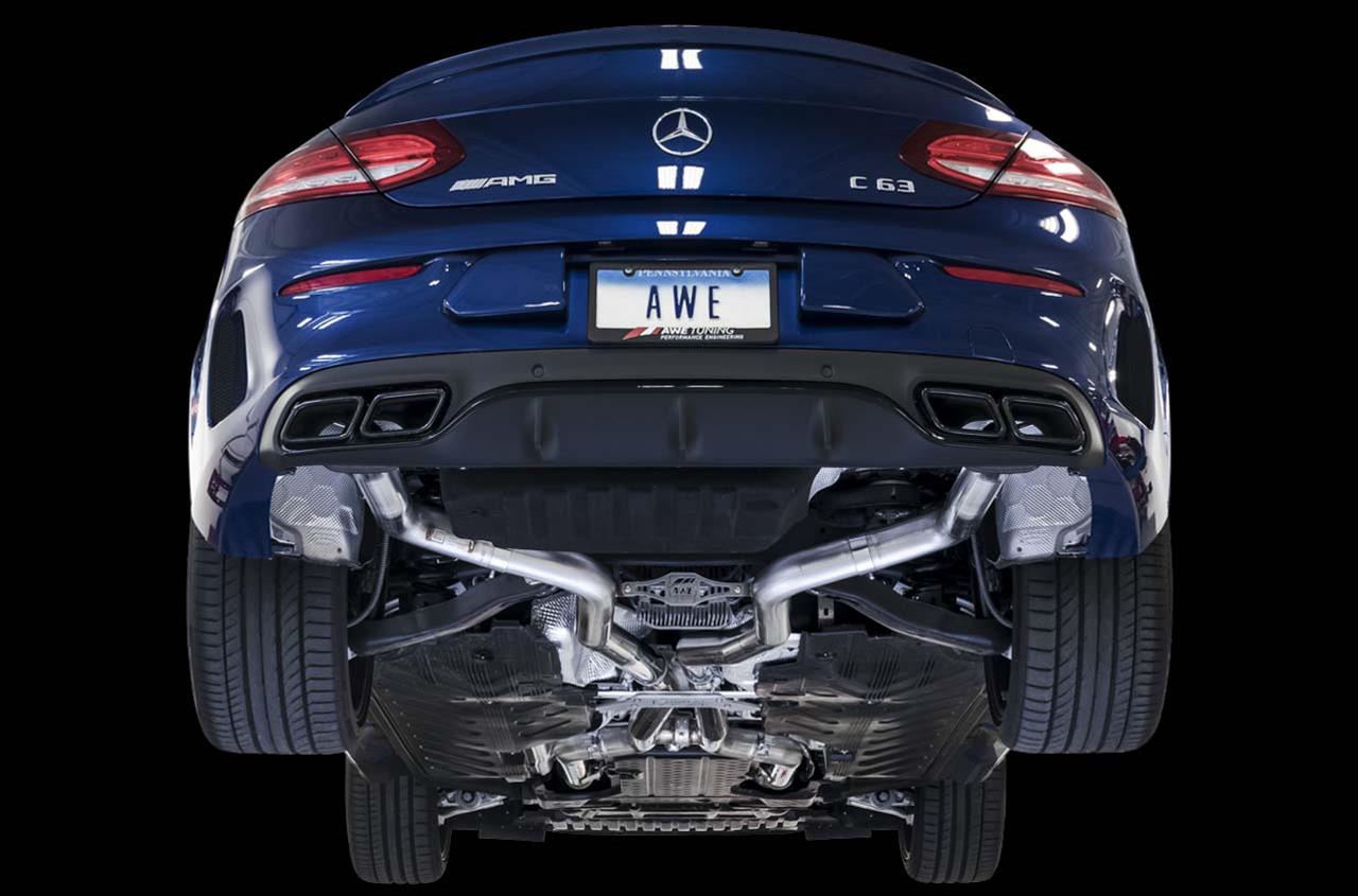 AWE Tuning Mercedes-Benz W205 AMG C63/S Sedan Track Edition Exhaust System (no tips) thumbnail 2