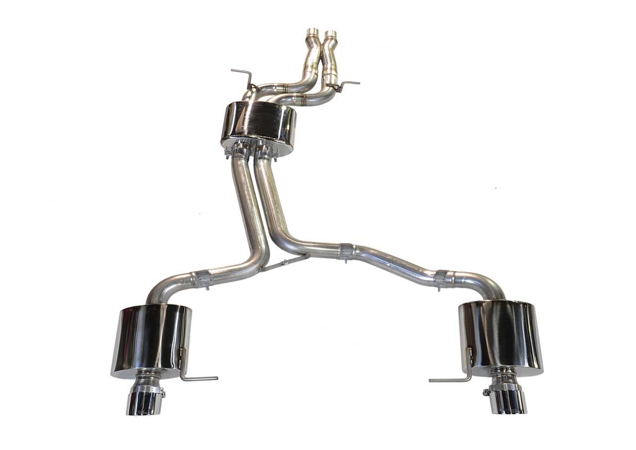 AWE Tuning Audi 8R Q5 3.2L Non-Resonated Exhaust System (Downpipe-Back) - Polished Silver Tips thumbnail 4