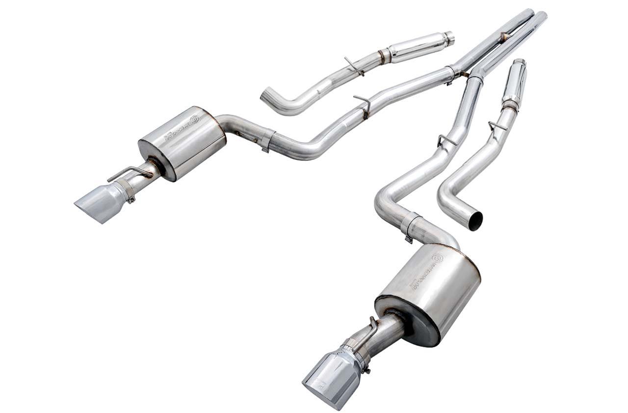 AWE Tuning 2017+ Dodge Charger 5.7L Touring Edition Exhaust - Non-Resonated - Chrome Silver Tips thumbnail 3