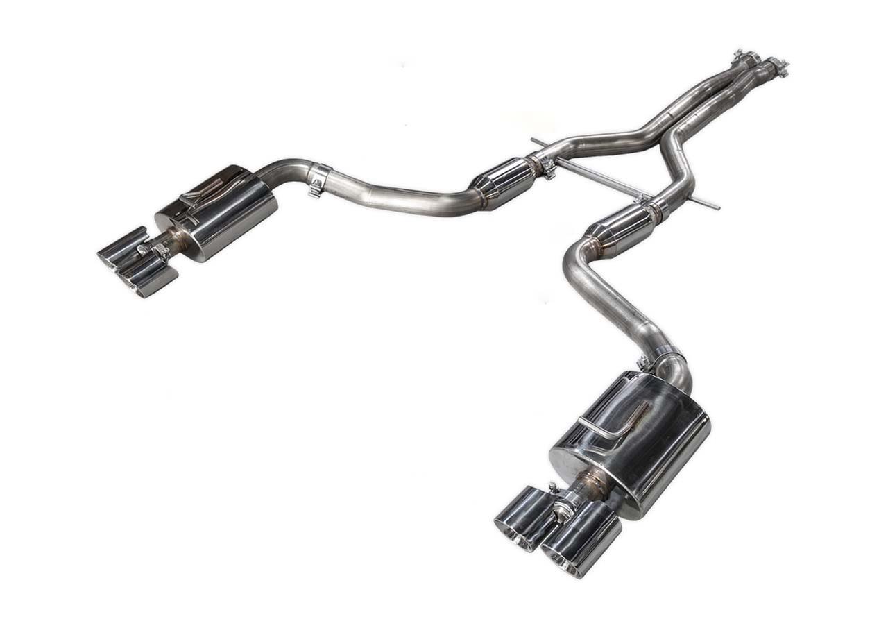 AWE Tuning Panamera 2/4 Track Edition Exhaust (2011-2013) - w/Chrome Silver Tips thumbnail 2
