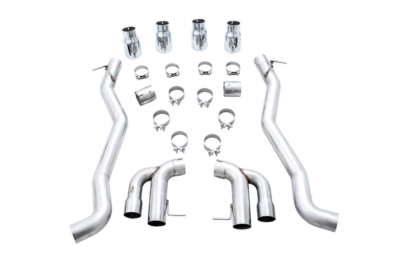 AWE Tuning 18-19 BMW M5 (F90) 4.4T AWD Axle-Back Exhaust - Track Edition (Chrome Silver Tips) thumbnail 3