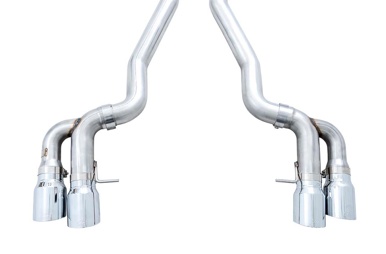 AWE Tuning 18-19 BMW M5 (F90) 4.4T AWD Axle-Back Exhaust - Track Edition (Chrome Silver Tips) thumbnail 4