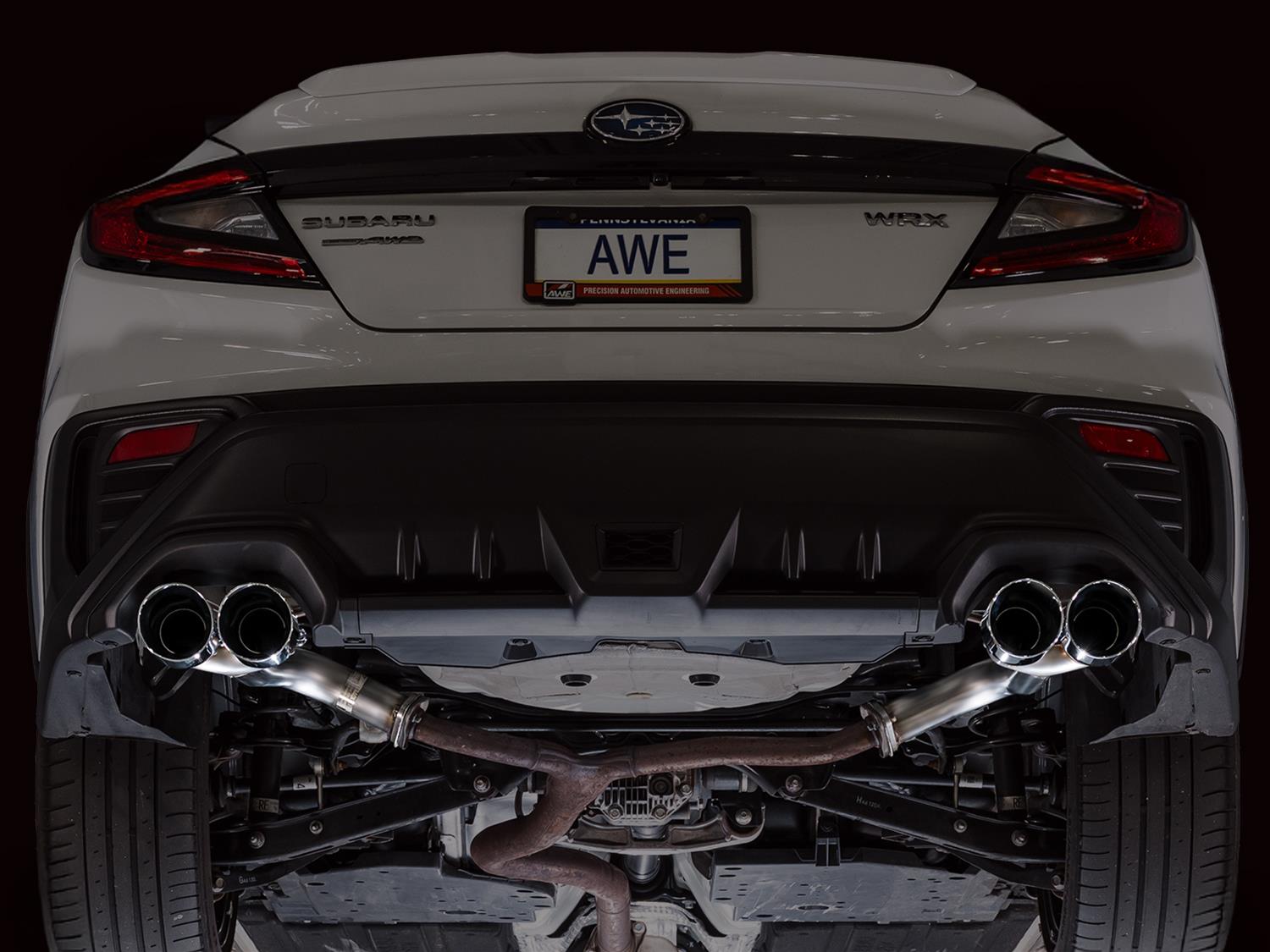 AWE Tuning 22-25 Subaru VB WRX Track Edition Axle-Back Exhaust - Chrome Silver Tips thumbnail 5