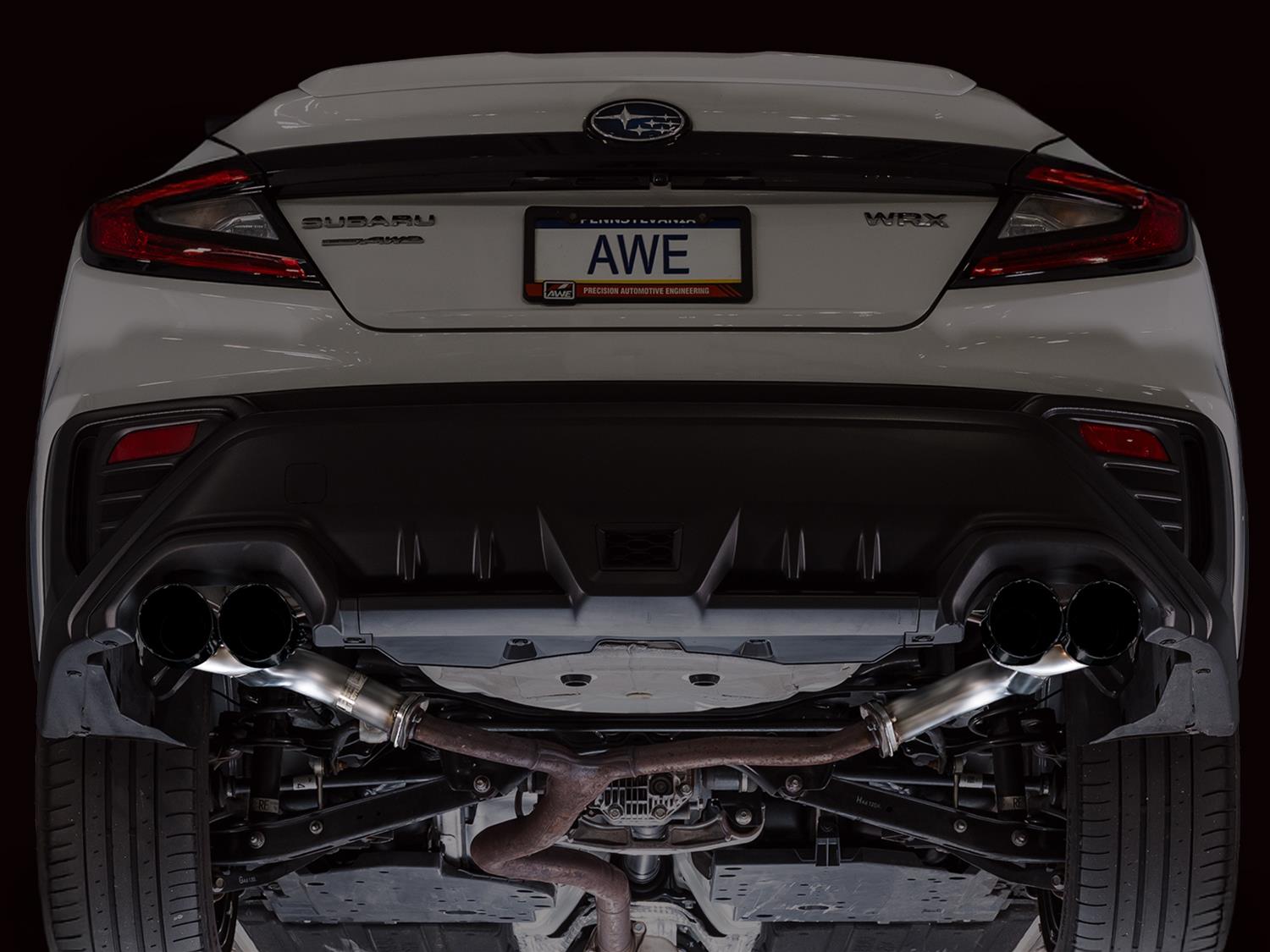 AWE Tuning 22-25 Subaru VB WRX Track Edition Axle-Back Exhaust - Diamond Black Tips thumbnail 5