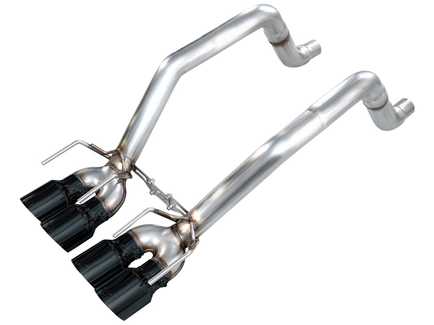 AWE Tuning Exhaust Systems 3020-43662 Track Edition Axleback for C6 Chevrolet Corvette 6.2L (2009-2013) - Diamond Black Tips