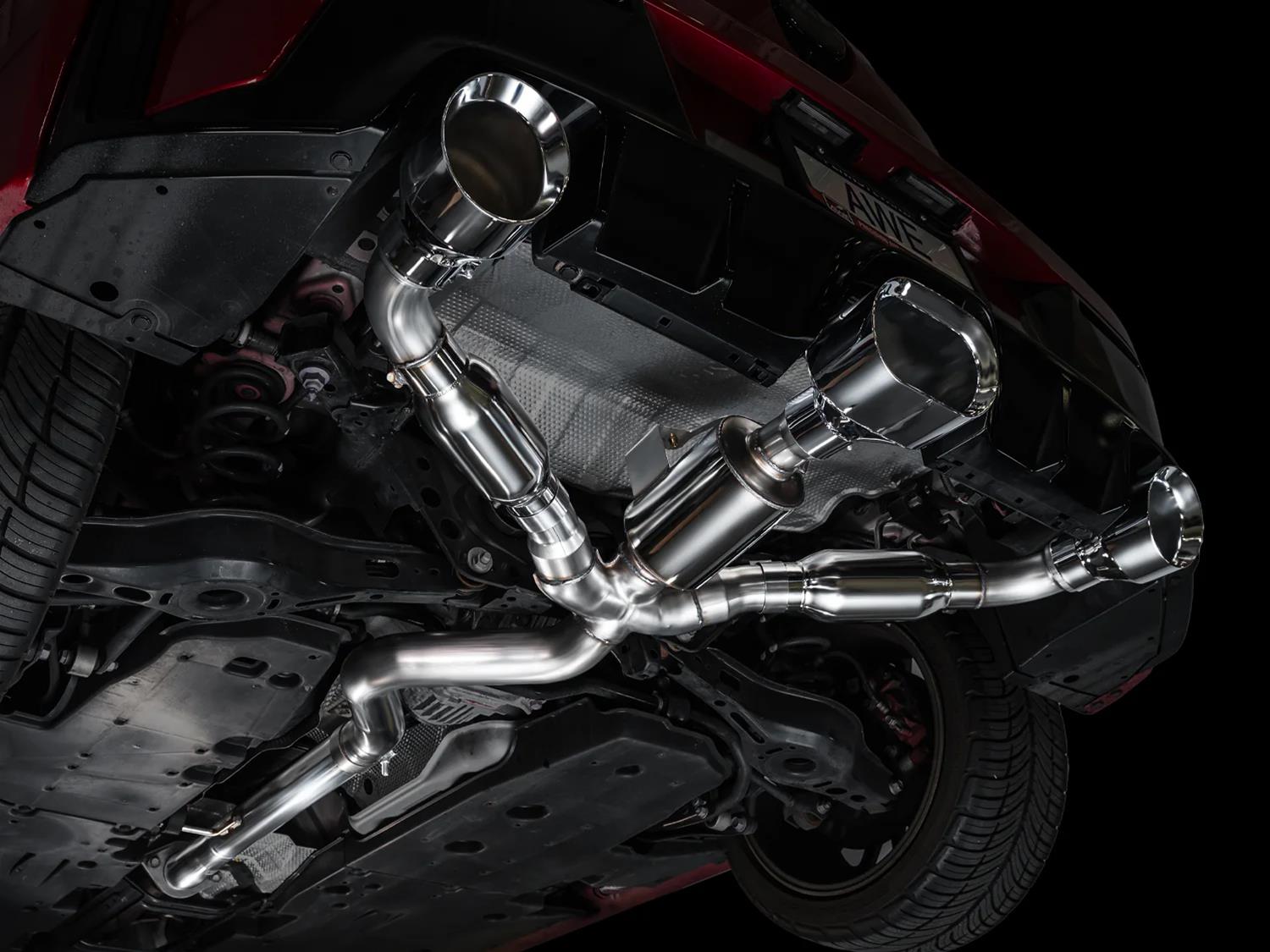 AWE Tuning 23-24 Toyota GR Corolla Track Edition Cat-Back Exhaust - Chrome Silver Tips thumbnail 4