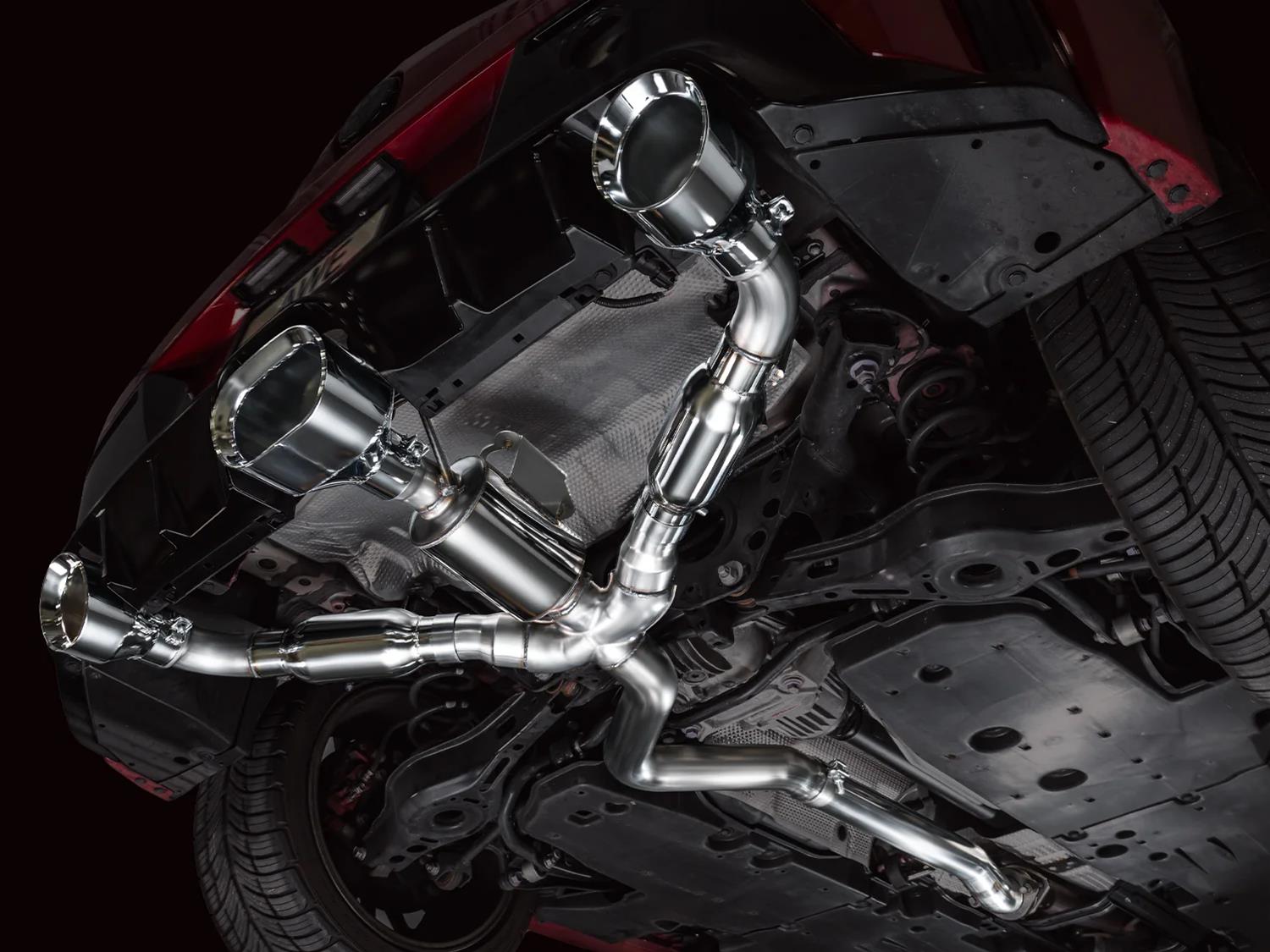 AWE Tuning 23-24 Toyota GR Corolla Track Edition Cat-Back Exhaust - Chrome Silver Tips thumbnail 2