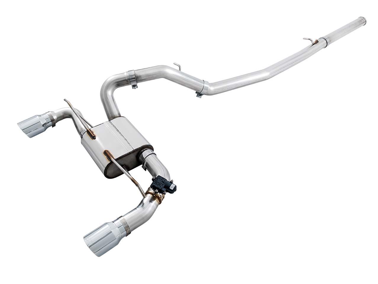AWE Tuning Ford Focus RS SwitchPath Cat-Back Exhaust - Chrome Silver Tips thumbnail 5