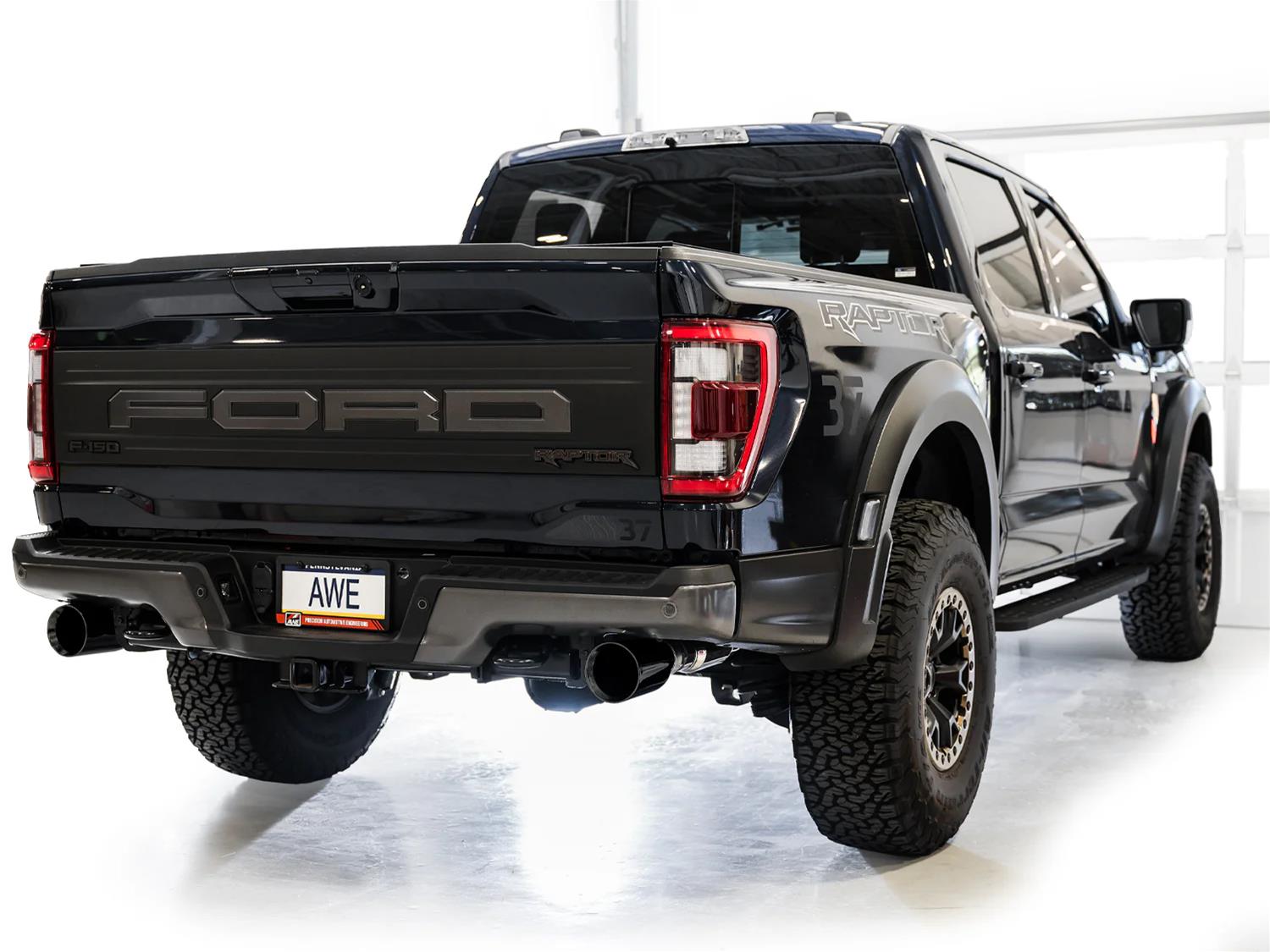 AWE Tuning Gen 3 Ford Raptor SwitchPath Exhaust - Diamond Black Tips thumbnail 5