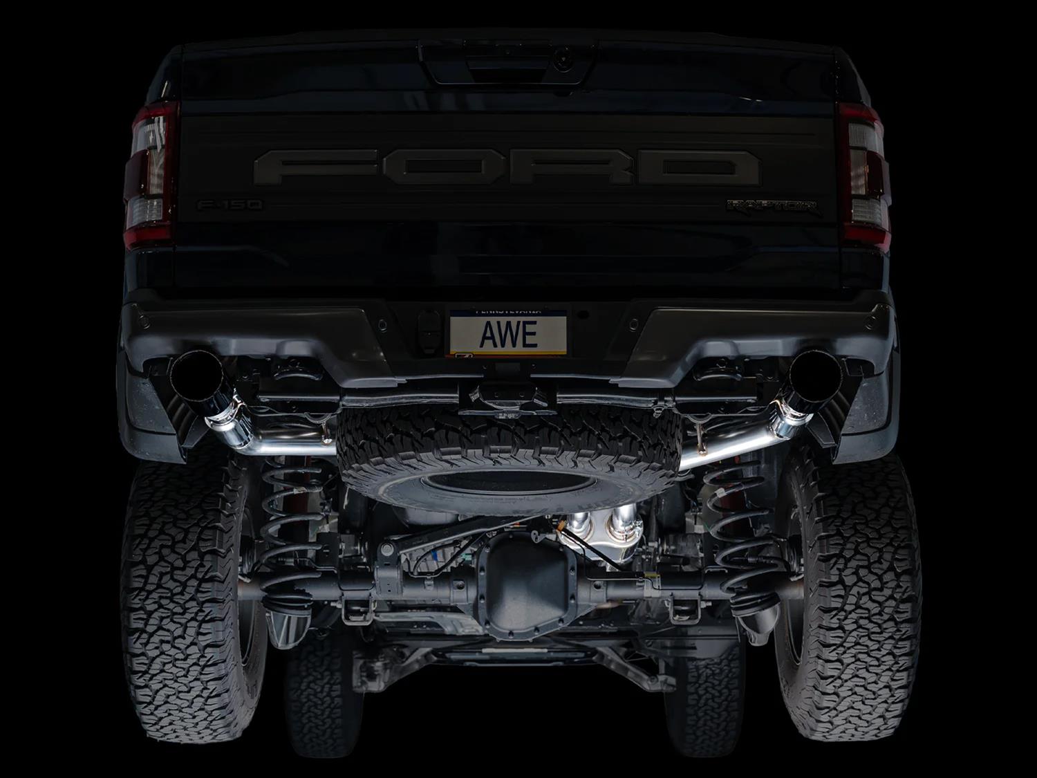 AWE Tuning Gen 3 Ford Raptor SwitchPath Exhaust - Diamond Black Tips thumbnail 7