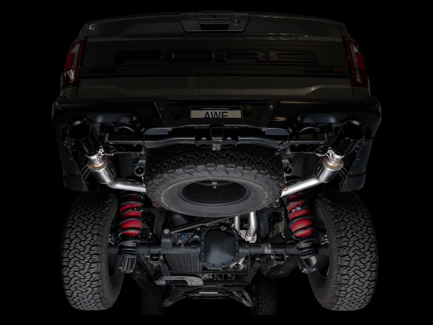 AWE Tuning Gen 3 Raptor R SwitchPath Exhaust - Diamond Black Tips thumbnail 9