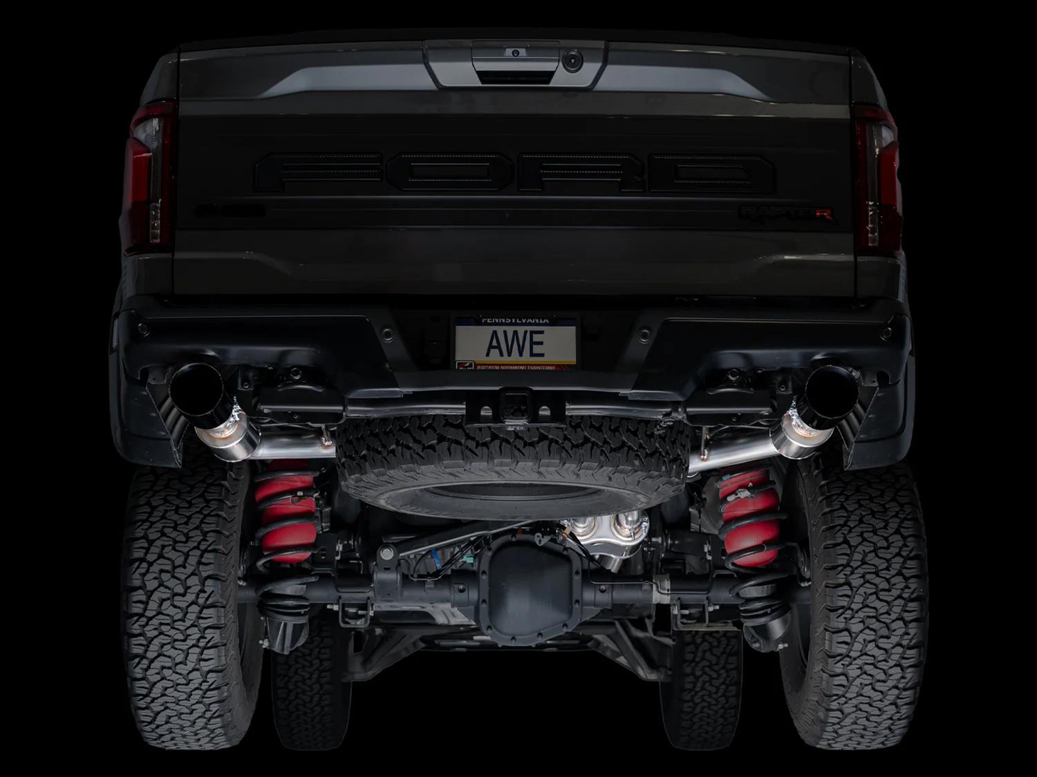 AWE Tuning Gen 3 Raptor R SwitchPath Exhaust - Diamond Black Tips thumbnail 8