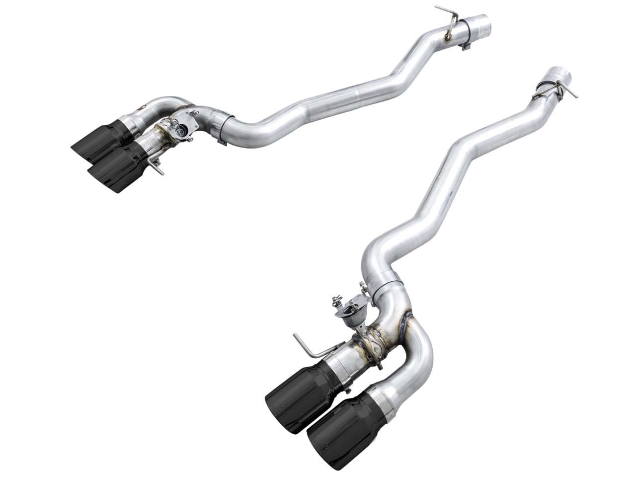AWE Tuning 18-19 BMW M5 (F90) 4.4T AWD SwitchPath Axle-Back Exhaust - Diamond Black Tips thumbnail 2