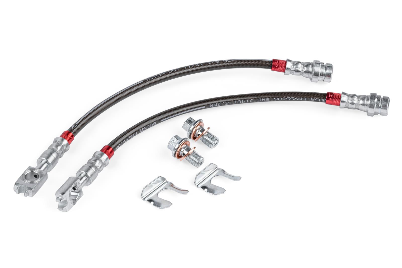 APR Braided Stainless Steel Direct-Fit Brake Lines BRK00053 Lines, Rear, Braid, Black, Volkswagen, Pair thumbnail 5