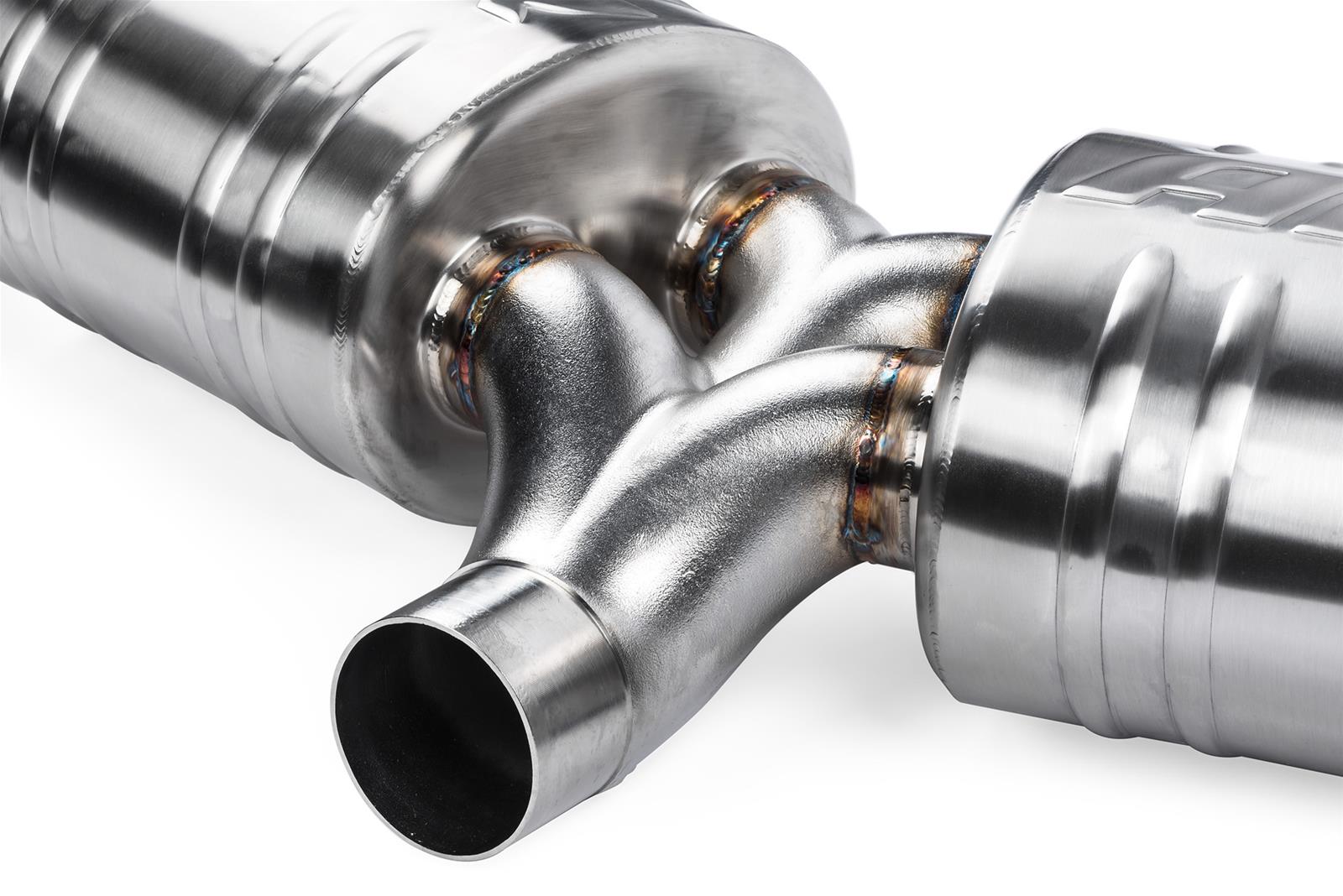 APR Cat-Back Exhaust Systems CBK0003 Systems, Catback, Stainless Steel, Natural, Split Rear Exit, Polished Tips, Audi, 2.0L, Kit thumbnail 2