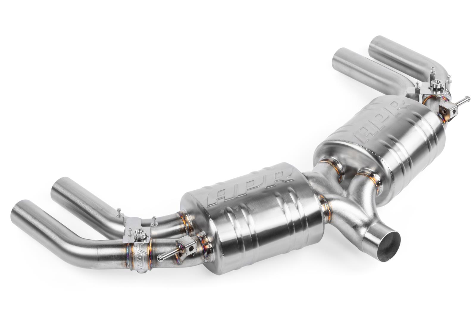 APR Cat-Back Exhaust Systems CBK0003 Systems, Catback, Stainless Steel, Natural, Split Rear Exit, Polished Tips, Audi, 2.0L, Kit thumbnail 3