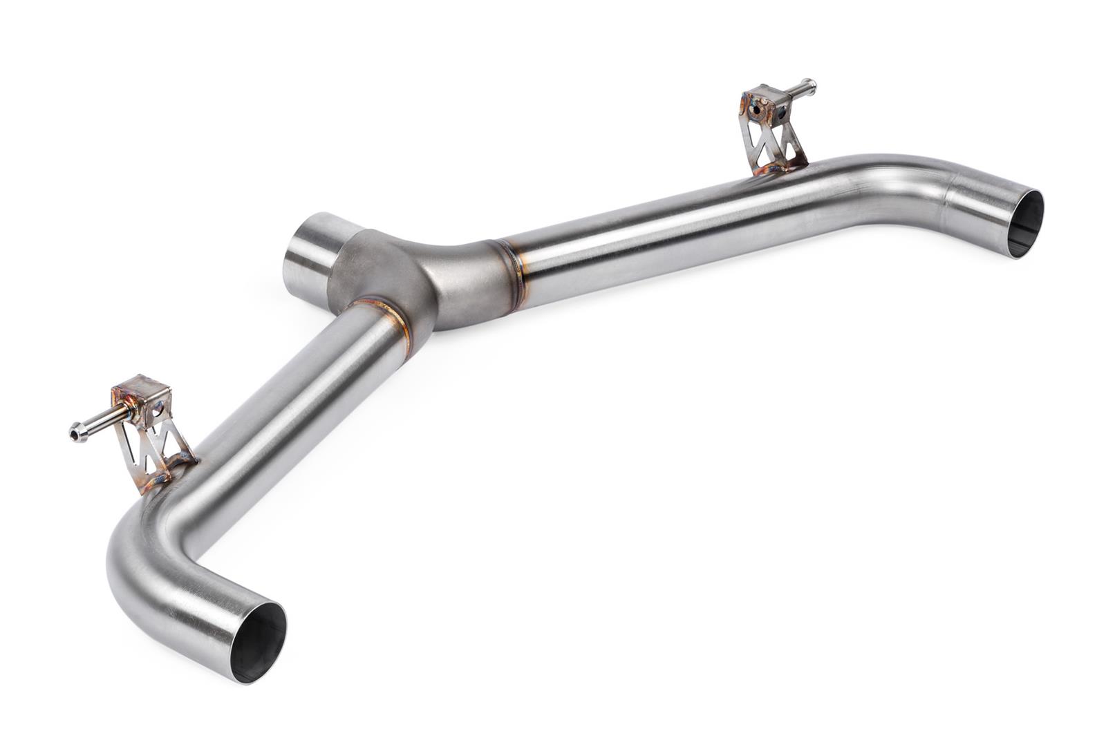APR Cat-Back Exhaust Systems CBK0006 Systems, Cat-Back, Single In/Dual Out, Stainless Steel, Natural, Split Rear Exit, Polished Tips, Volkswagen, 2.0L, Kit thumbnail 6