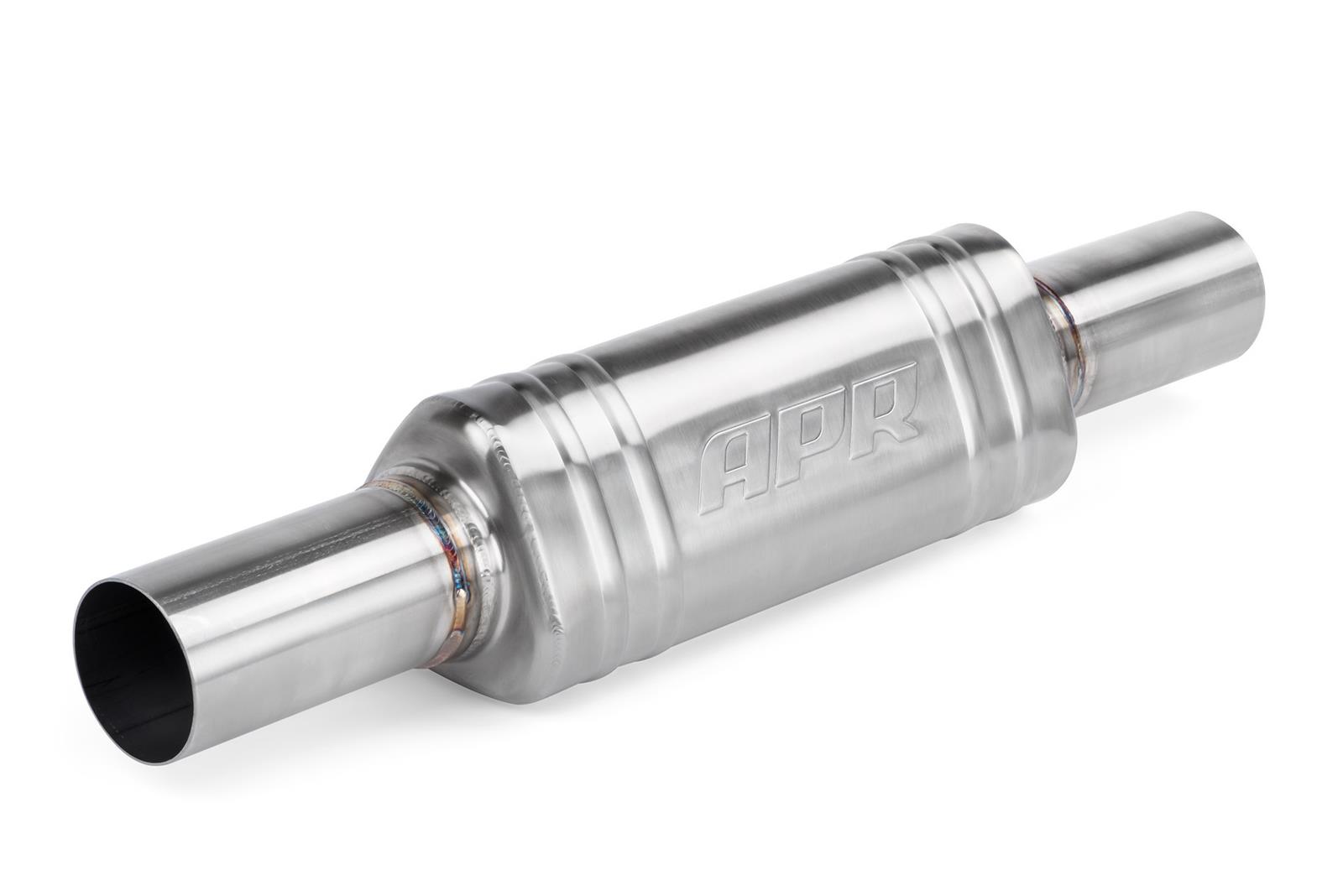 APR Cat-Back Exhaust Systems CBK0006 Systems, Cat-Back, Single In/Dual Out, Stainless Steel, Natural, Split Rear Exit, Polished Tips, Volkswagen, 2.0L, Kit thumbnail 2
