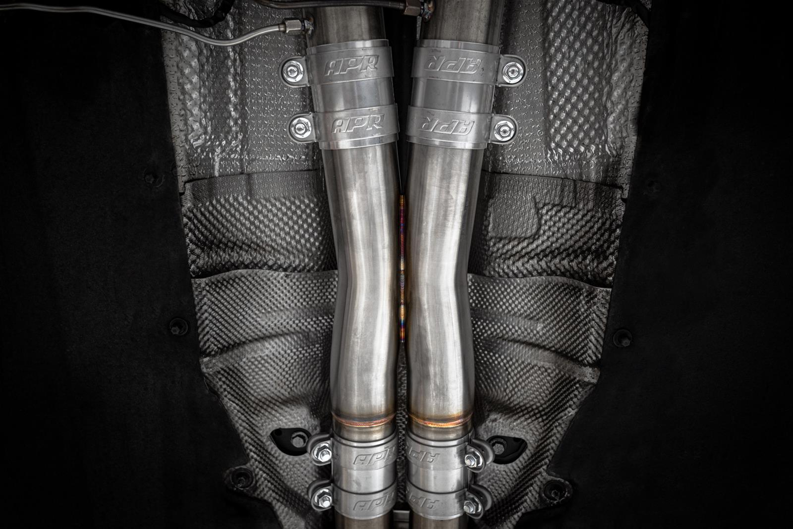 APR X-Pipes CBK0027 Exhaust Crossover Pipes, X-Pipes, Stainless Steel, Brushed, 3.00 in. Inlets, 2.75 in. Outlets, Audi, Each