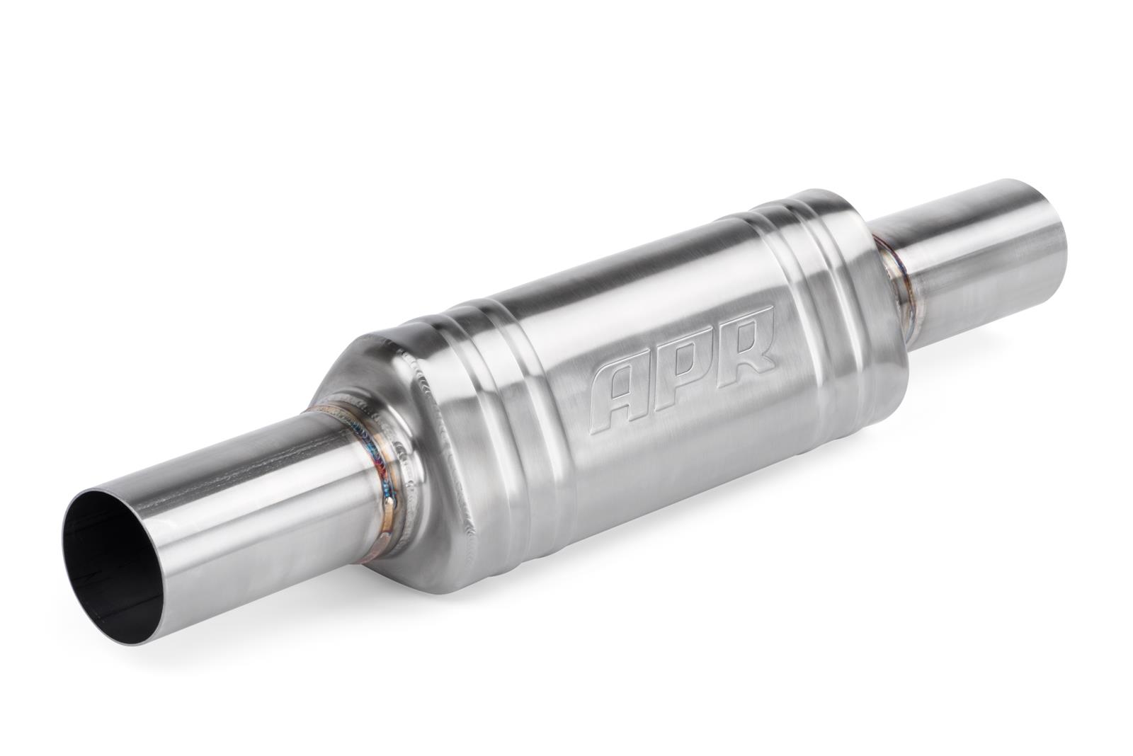 APR Front 304 Stainless Steel 3 Inch Muffler CBK0044 Muffler, Muffler, Steel, Brushed Finish, Triangular, Volkswagen, Each thumbnail 3