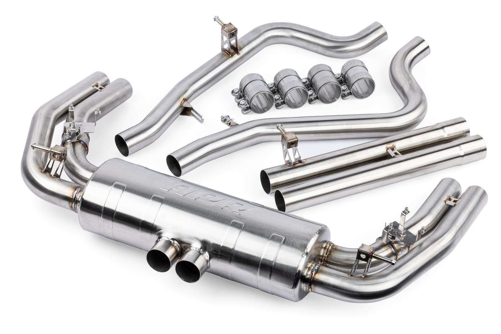 APR Cat-Back Exhaust Systems CBK0053 System, Cat-Back, Stainless Steel, Natural, Rear Exit, Audi, 2.5L, Kit thumbnail 6