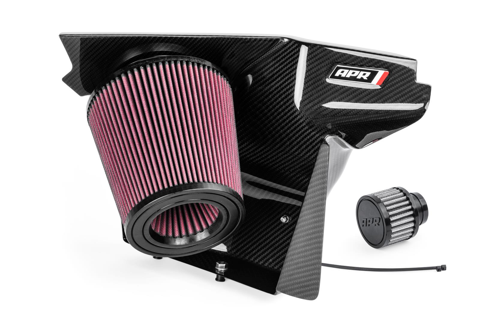 APR Open Carbon Fiber Intake Systems CI100037 Air Kit, Open, Fiber, Red Filter, Audi, 3.0L, Kit thumbnail 6