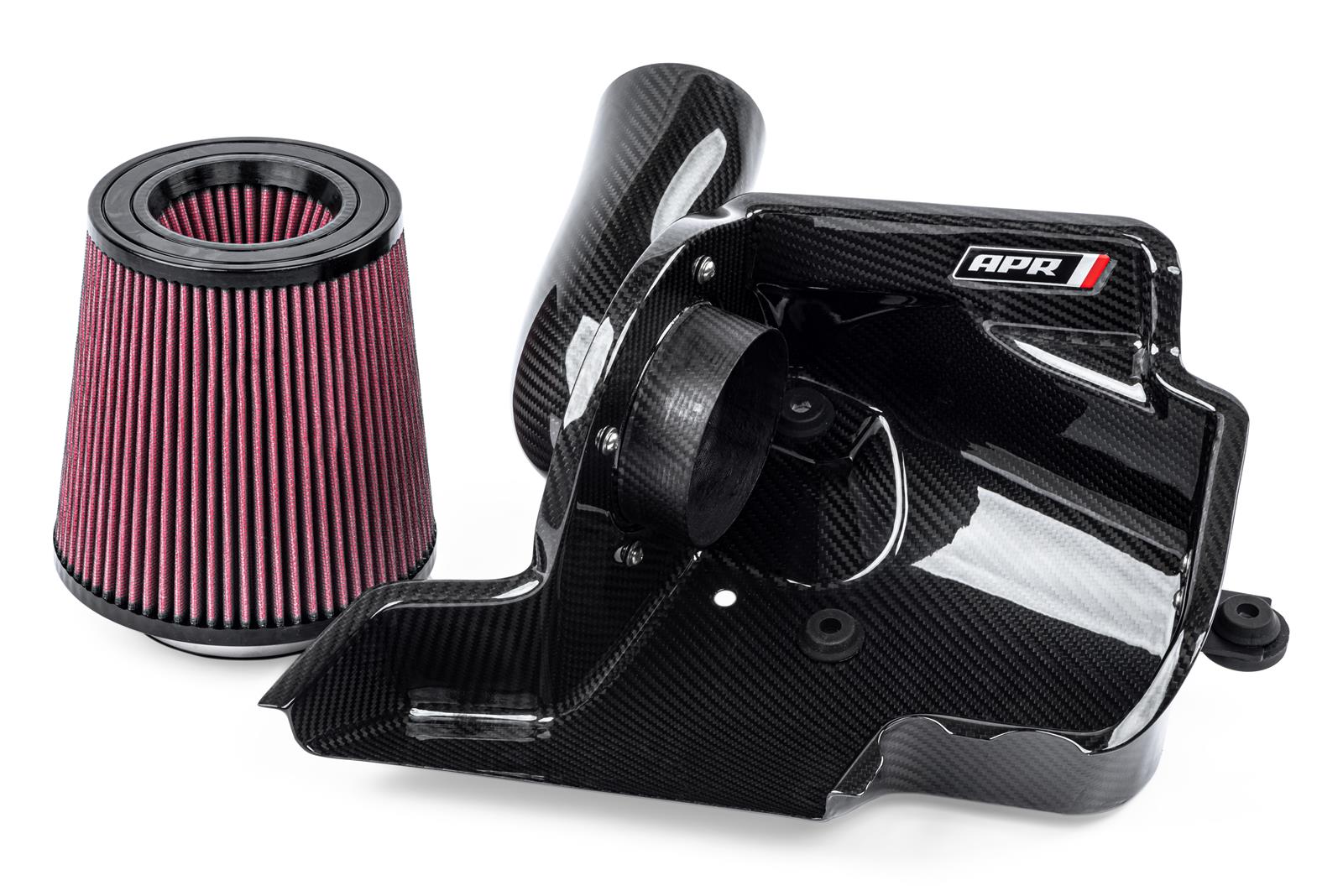 APR Open Carbon Fiber Intake Systems CI100040 Air Kits, Systems, Oiled, Tube, Red Cotton Gauze Filter, Audi, Volkswagen, Kit thumbnail 2