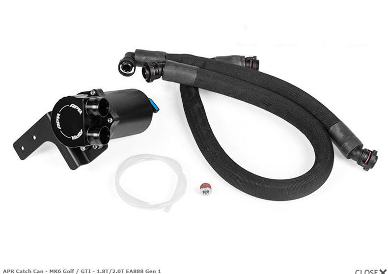 APR Catch Cans MS100121 Oil Cans, Round, Aluminum, Black, Volkswagen, 2.0L, Kit thumbnail 4