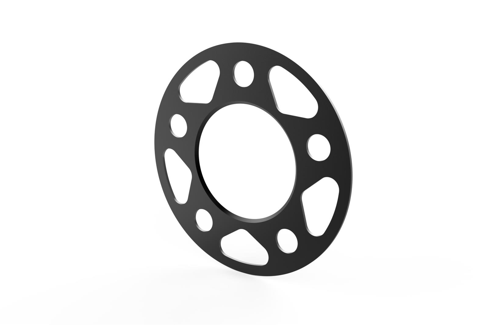 APR 0.12 inch Wheel Spacers MS100150 Spacers, 0.120 in. Thickness, 2.50 in. Center Bore Diameter, Aluminum, Black, 5 x 112mm Bolt Circle, for Lamborghini, Audi, Volkswagen, Pair thumbnail 3