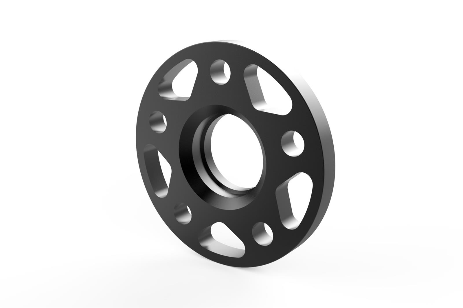 APR 0.59 inch Wheel Spacers MS100158 Spacers, 0.590 in. Thickness, 2.50 in. Center Bore Diameter, Aluminum, Black, 5 x 112mm Bolt Circle, for Lamborghini, Audi, Volkswagen, Pair thumbnail 3