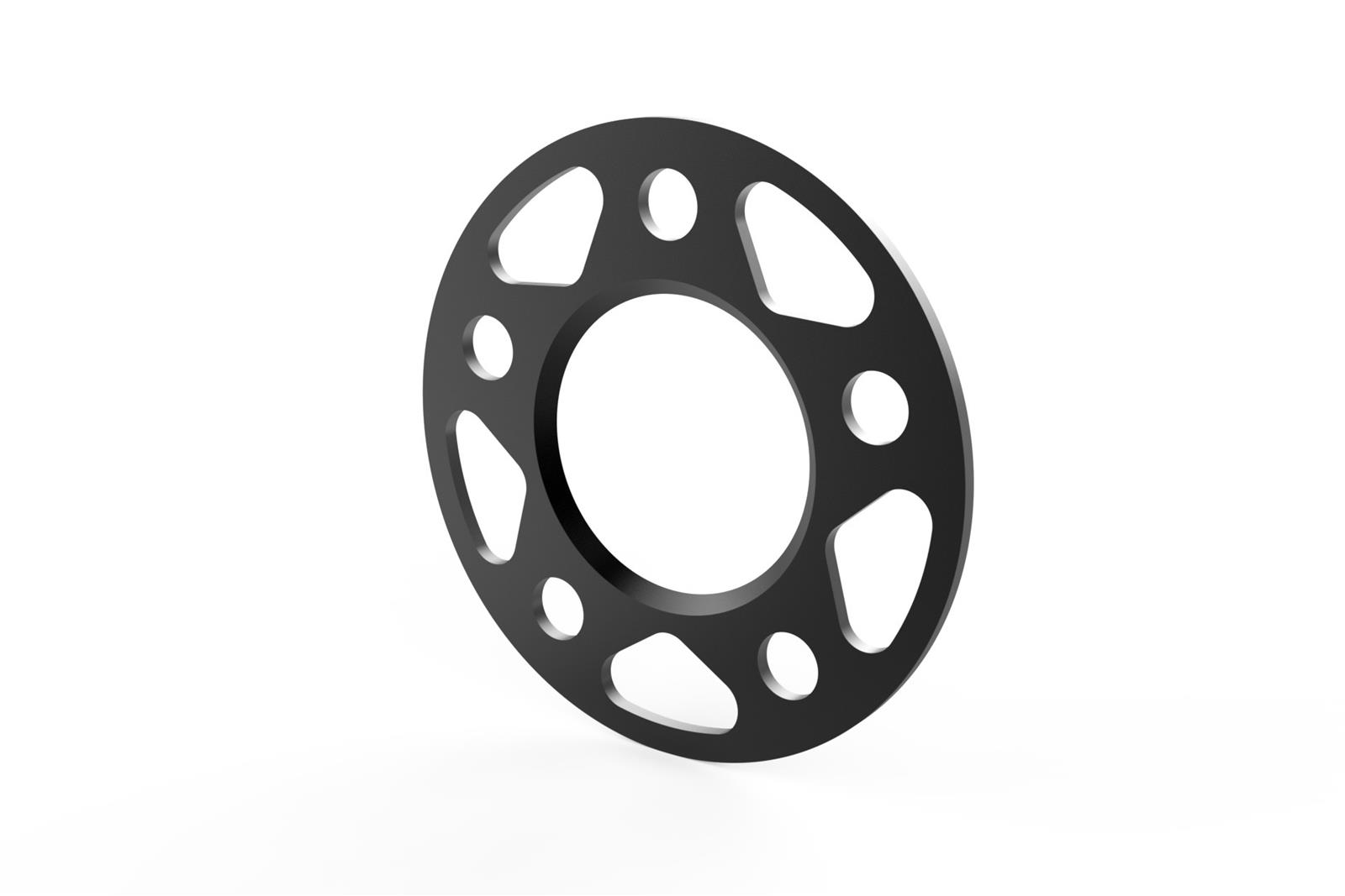 APR 0.157 inch Wheel Spacers MS100161 Spacers, in. Thickness, 2.62 in. Center Bore, Aluminum, Black, 5 x 112mm Bolt Circle, for Lamborghini, Audi, Porsche, Volkswagen, Pair thumbnail 3