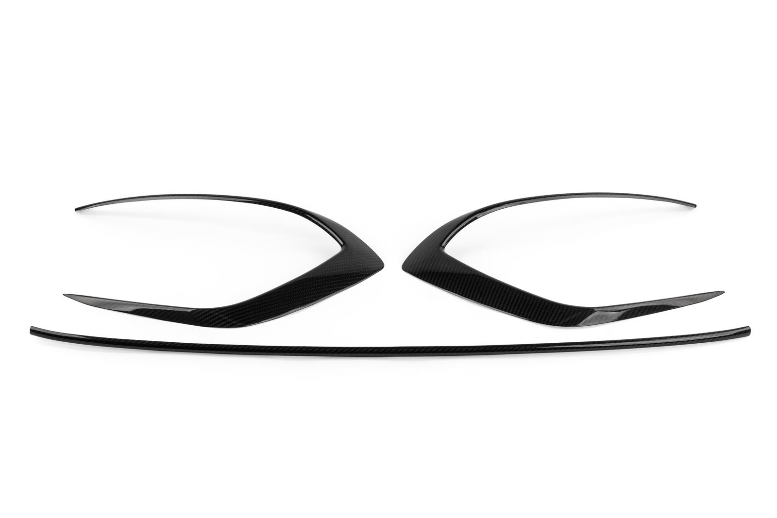 APR Carbon Fiber Front Trim MS100237 Exterior Accents, Lower Grill Surround, Fiber, Gloss, Volkswagen, Set thumbnail 4