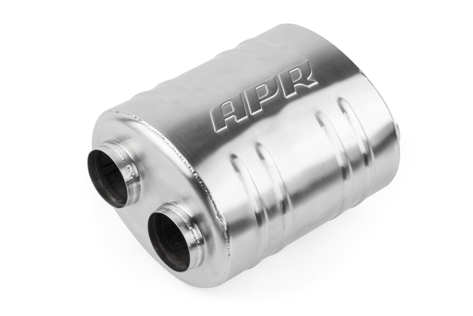 APR Premium Sound Absorption 304 Stainless Steel 2.5 Inch Muffler MUH0007 Muffler, Absorption, in. Dual Inlets/2.5 in. Dual Outlets, Steel, Brushed, Universal, Each