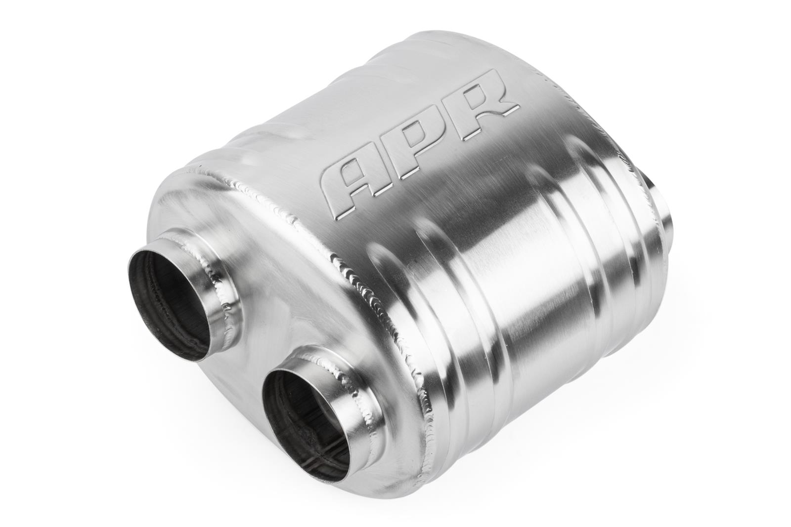 APR Premium Sound Absorption 304 Stainless Steel 2.5 Inch Muffler MUH0010 Muffler, Absorption, in. Dual Inlets/2.5 in. Dual Outlets, Steel, Brushed, Universal, Each