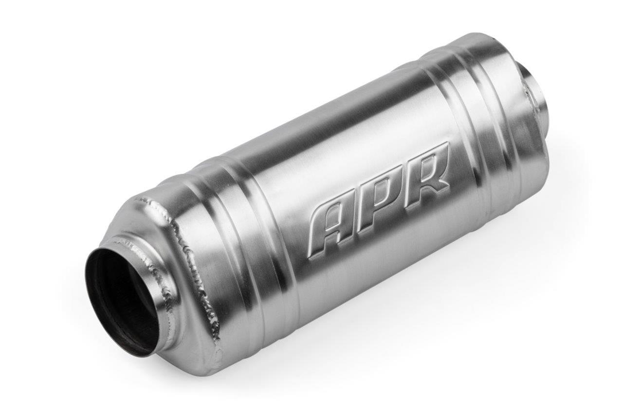APR Premium Sound Absorption 304 Stainless Steel 3 Inch Muffler MUH0013 Muffler, Absorption, in Center Inlet/3 in. Center Outlet, Steel, Brushed, Universal, Each thumbnail 2