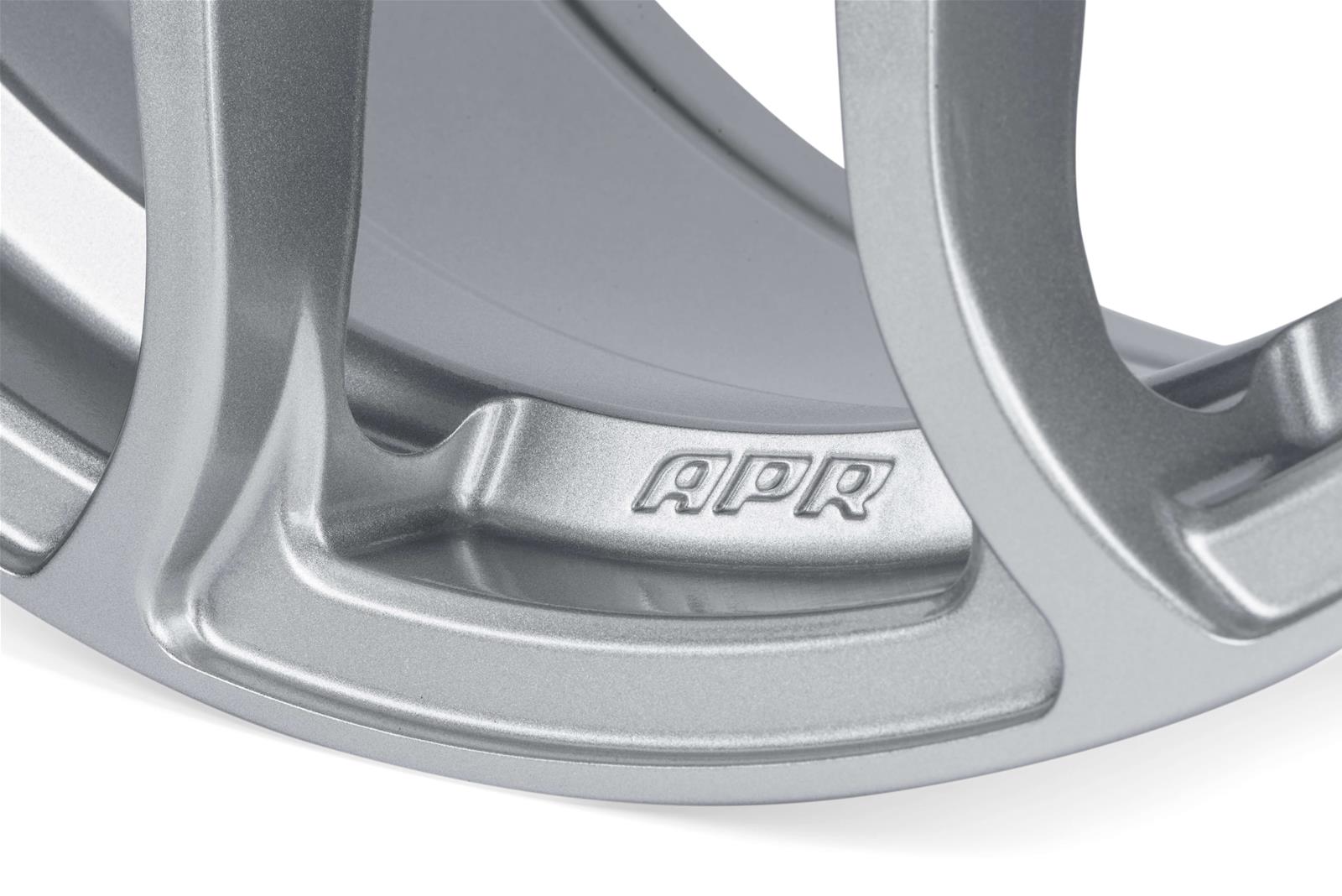 APR A01 Flow-Formed Hyper Silver Wheels 19x8.5 Wheel, Flow Formed, Aluminum, Silver, Satin, 19 in. x 8.5 in., +45mm Offset, 5 x 112mm Bolt Pattern, Each thumbnail 8