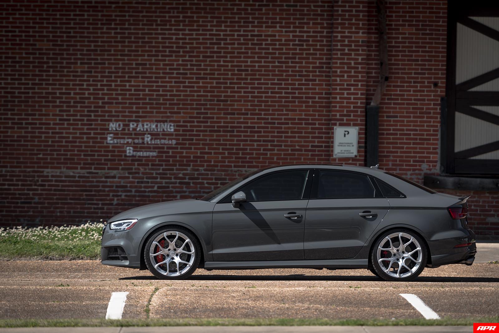 APR A01 Flow-Formed Hyper Silver Wheels 19x8.5 Wheel, Flow Formed, Aluminum, Silver, Satin, 19 in. x 8.5 in., +45mm Offset, 5 x 112mm Bolt Pattern, Each thumbnail 3
