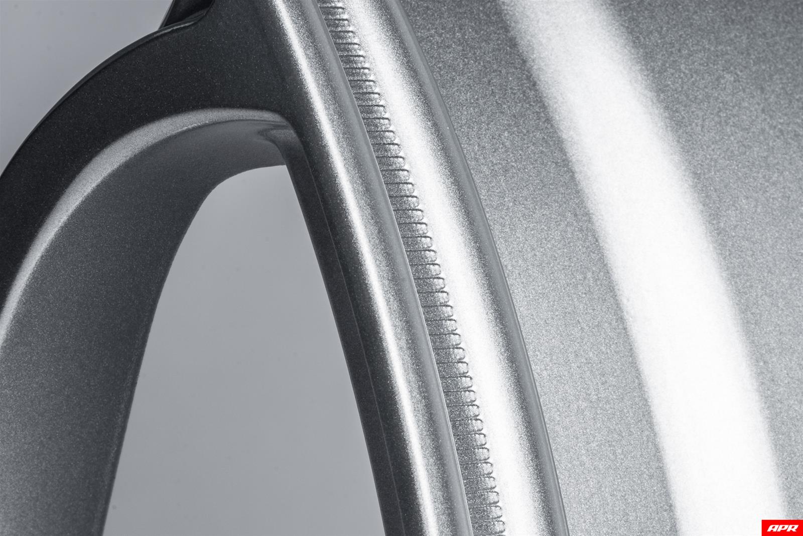 APR A01 Flow-Formed Hyper Silver Wheels 19x8.5 Wheel, Flow Formed, Aluminum, Silver, Satin, 19 in. x 8.5 in., +45mm Offset, 5 x 112mm Bolt Pattern, Each thumbnail 4