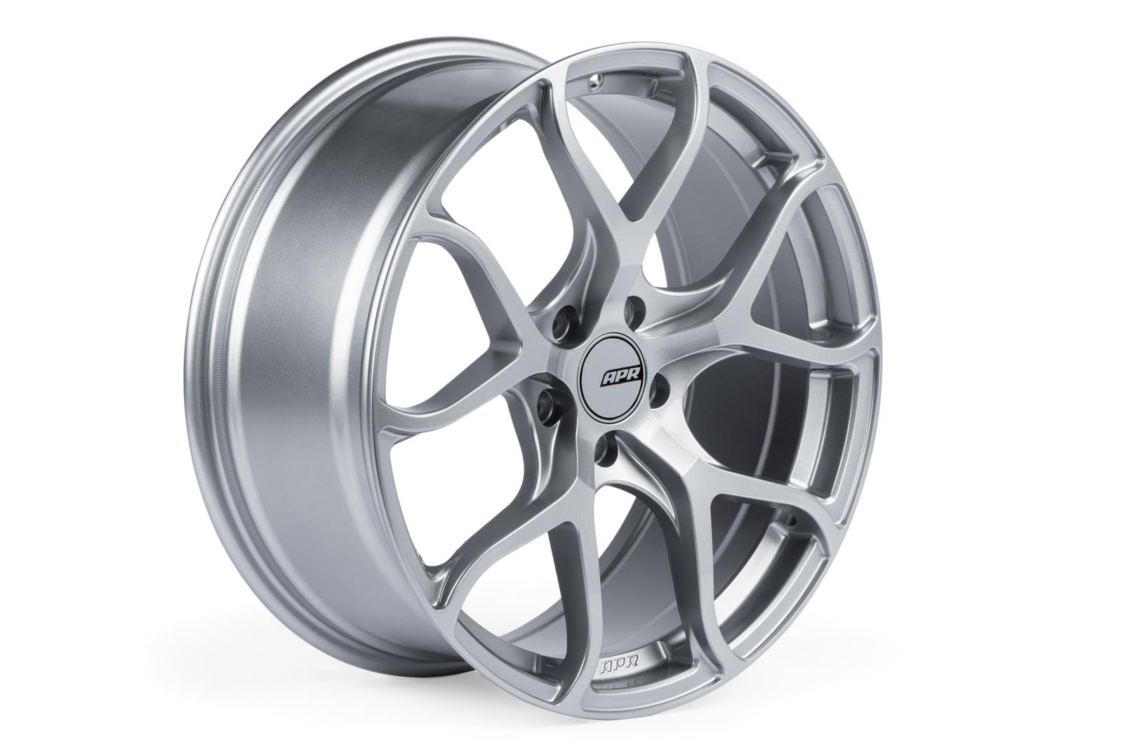 APR A01 Flow-Formed Hyper Silver Wheels 19x8.5 Wheel, Flow Formed, Aluminum, Silver, Satin, 19 in. x 8.5 in., +45mm Offset, 5 x 112mm Bolt Pattern, Each thumbnail 6