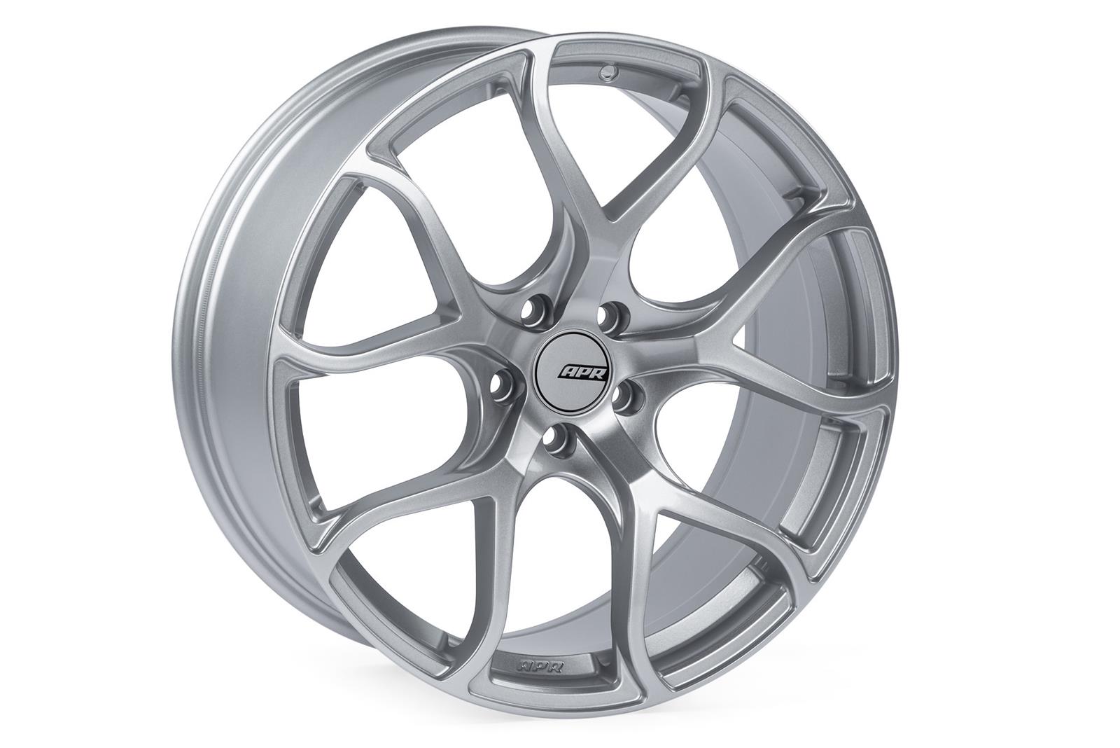 APR A01 Flow-Formed Hyper Silver Wheels 20x9 Wheel, Flow Formed, Aluminum, Silver, Satin, 20 in. x 9 in., +42mm Offset, 5 x 112mm Bolt Pattern, Each thumbnail 5